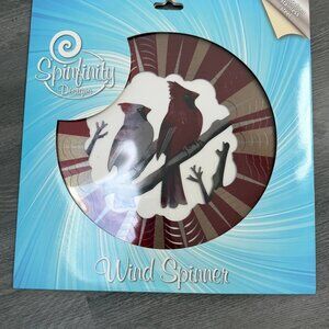 Spinfinity Designs, Wind Spinner, Red Cardinal with Silver Red Tail